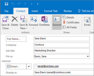 Add a Contact image