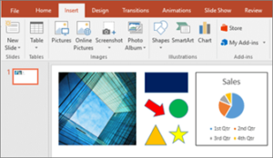 Add a picture, shape, or chart image