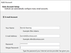 Add an email Account picture