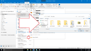 Attach a File browse the PC