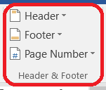 Insert Header and Footer