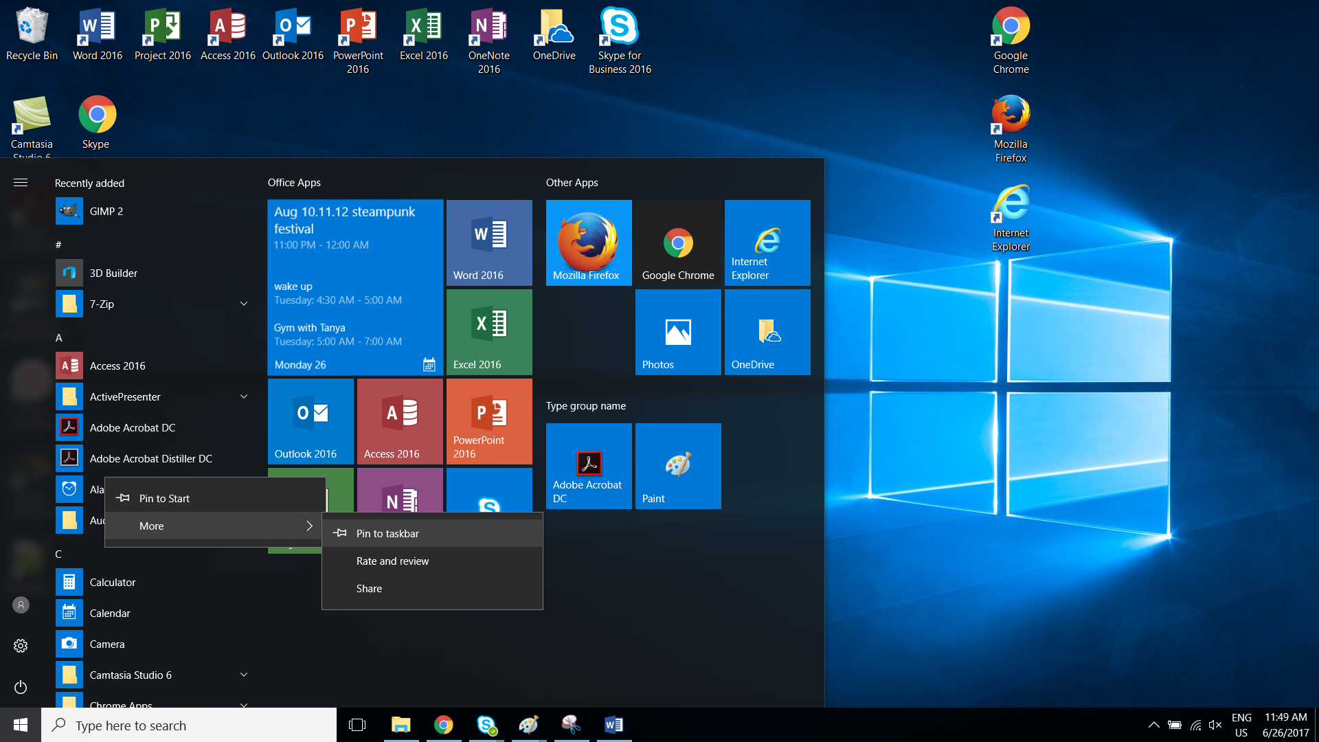 action center on windows 10