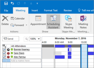 Use the Scheduling Assistant image
