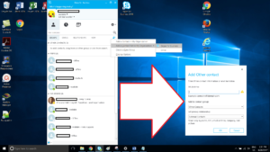 add a contact not in my organization