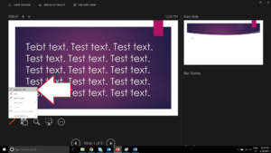 click on the Pen button, select Laser
