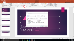 click the font dialog box