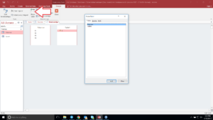 Click Database Tools, Click Show Table