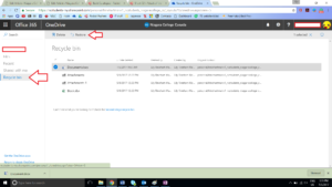 Click Recycle bin, select next to the Document, Select Restore