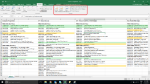 Click review tab, use Changes groupings