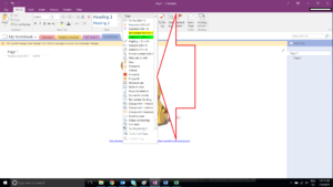 Click the down arrow for tags