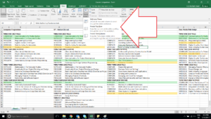 Click view tab, Freeze pane button, select option