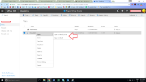 Right click, select open, in word or online