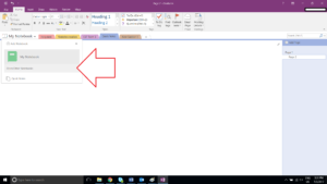click down arrow, Open Other Notebooks
