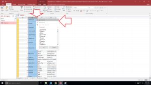 click down arrow, click Sort A to Z or Sort Z to A