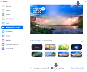 Change your background in Zoom | Information Technology Services (ITS) |  Niagara College