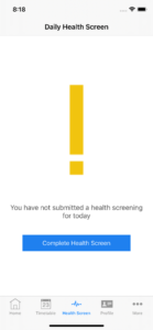 iOS Health Screen